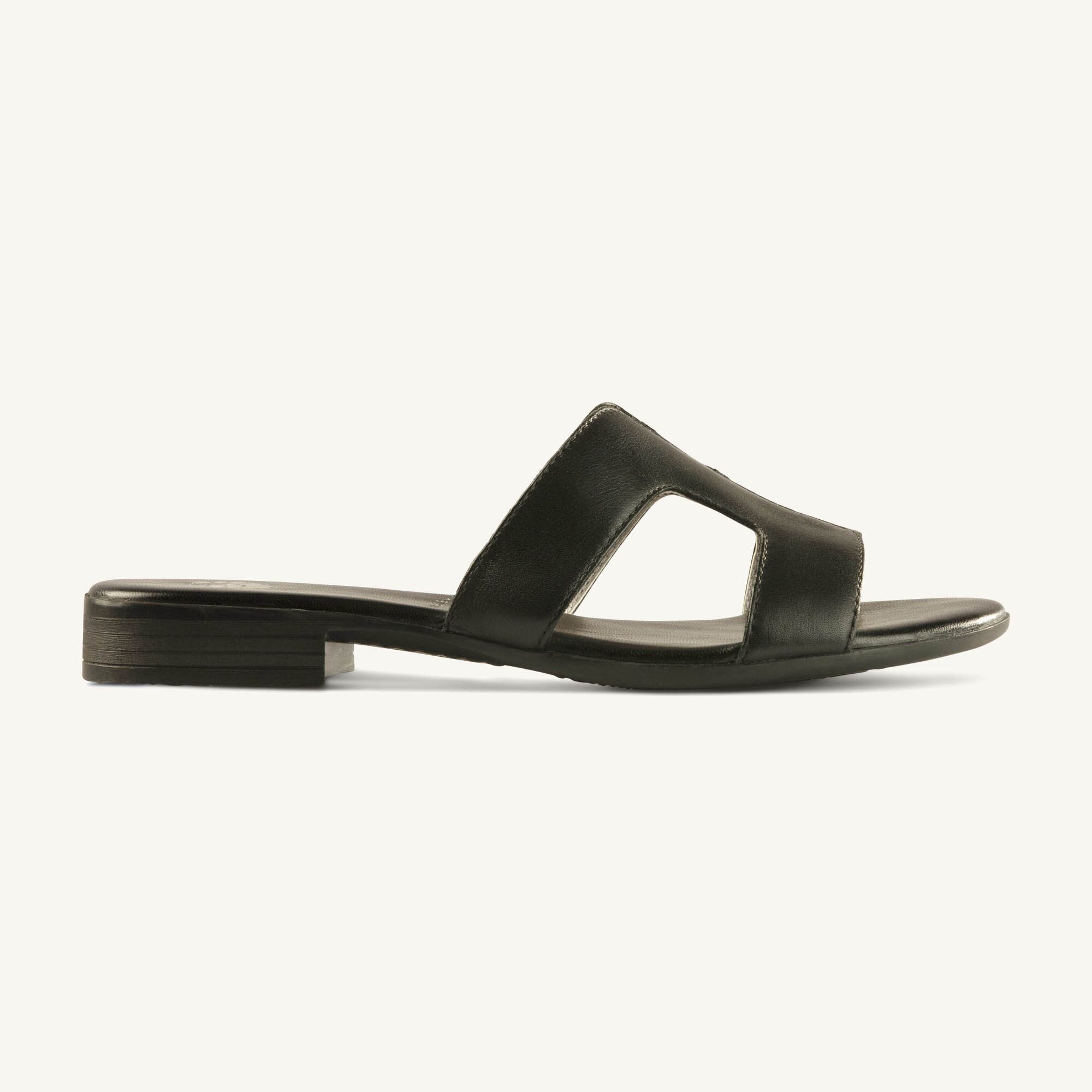 Chonchola Black 062A8492 Chonchola Black Leather Slide Sandal - Image 1