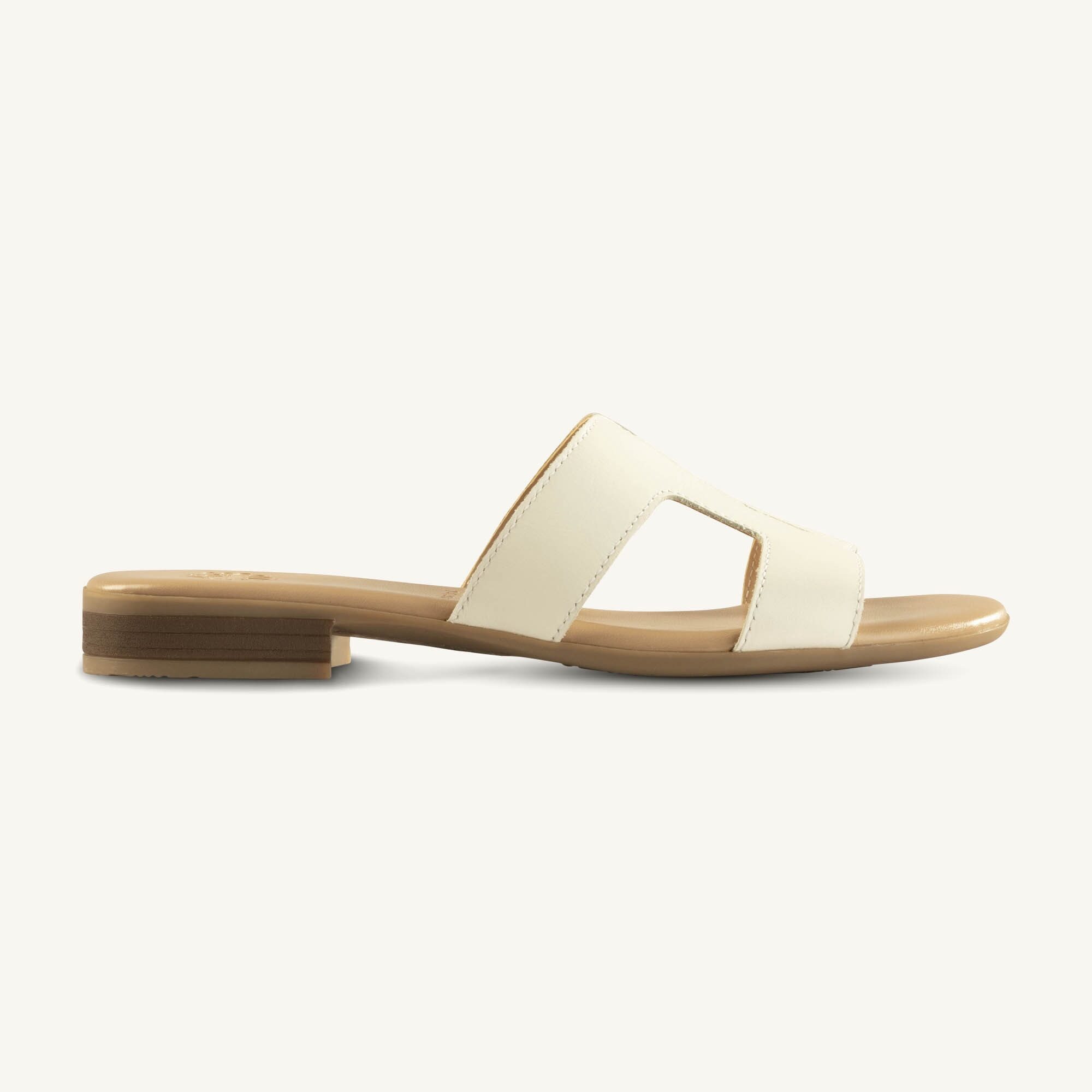 Chonchola White 062A8494 Chonchola White Leather Slide Sandal - Image 1